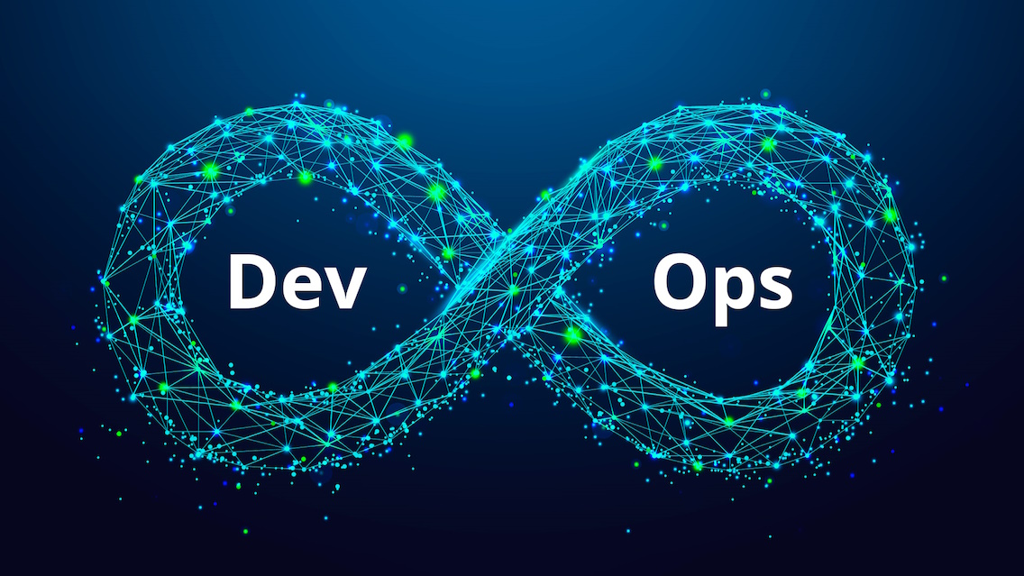 DevOps workshops illustration showing the DevOps infinity loop concept used for cloud and automation training.