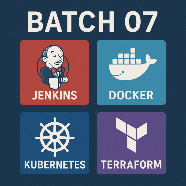 Jenkins, Docker, Kubernetes & Terraform – Batch 07